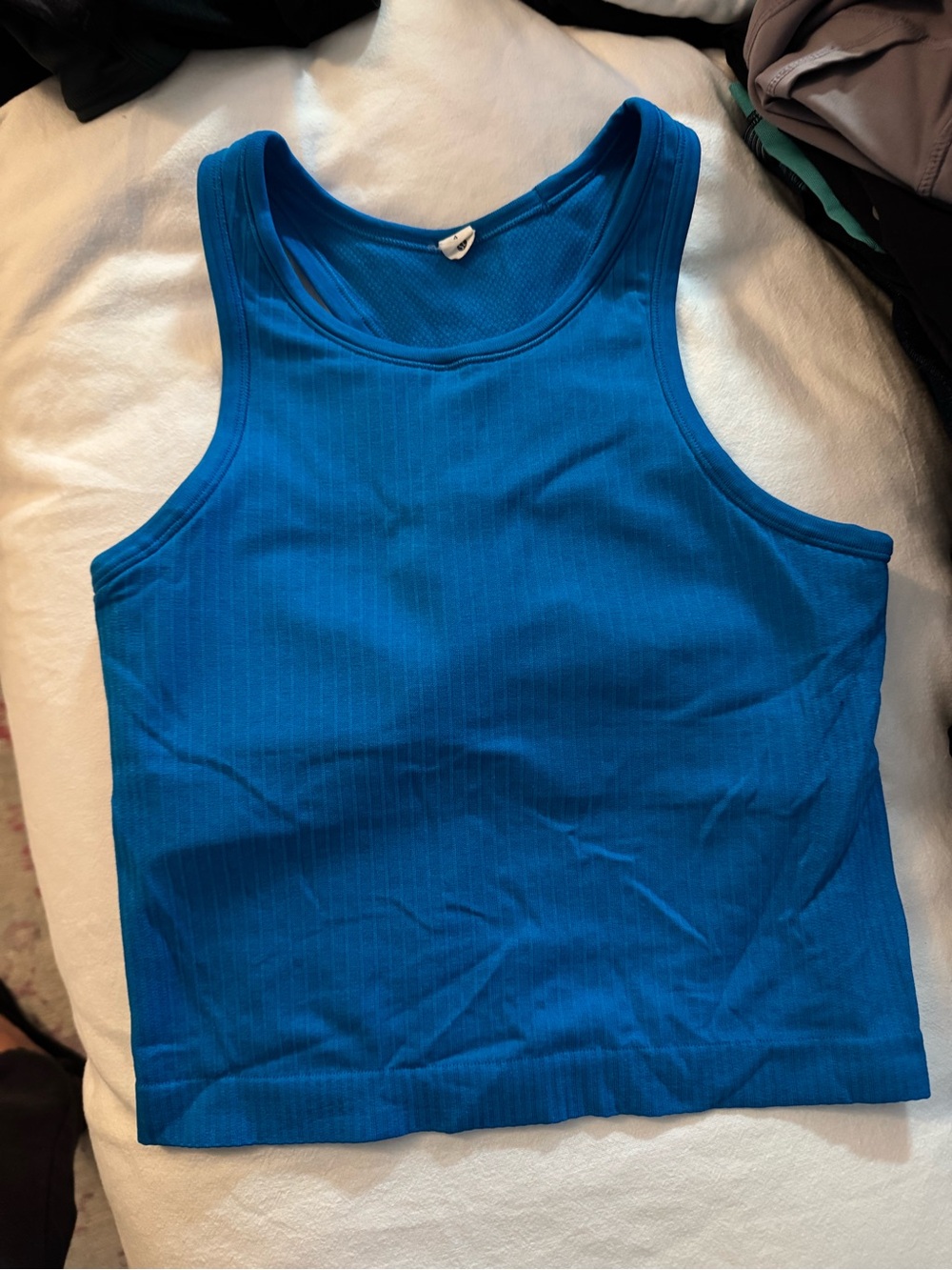 lululemon athletica Blue Ribbed Tank